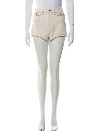 Pre-owned Re/done Mini Shorts In Neutral