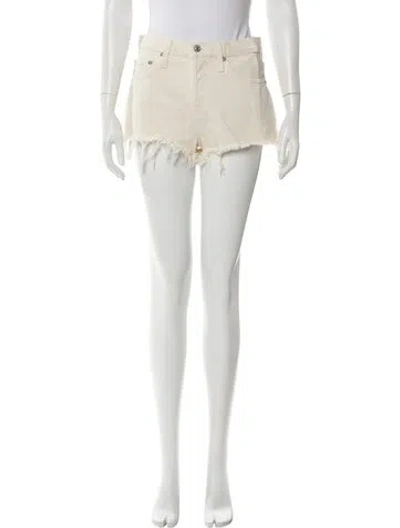 Pre-owned Re/done Mini Shorts In Neutral