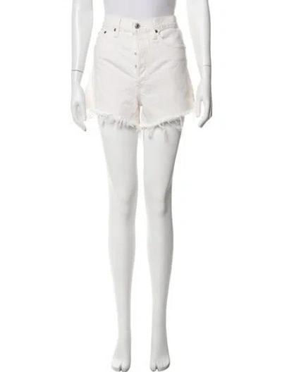 Pre-owned Re/done Mini Shorts In Neutrals