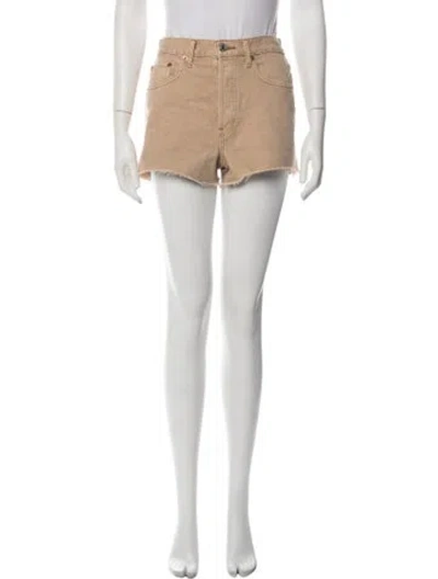 Pre-owned Re/done Mini Shorts In Neutrals