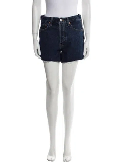 Pre-owned Re/done Mini Shorts W/ Tags In Blue