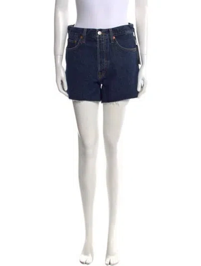 Pre-owned Re/done Mini Shorts W/ Tags In Blue