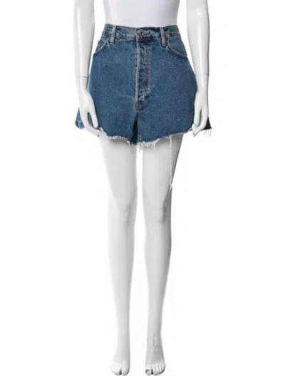 Pre-owned Re/done Mini Shorts W/ Tags In Blue