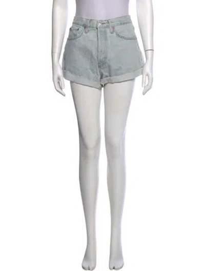 Pre-owned Re/done Mini Shorts W/ Tags In Blue