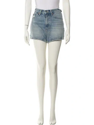Pre-owned Re/done Mini Shorts W/ Tags In Blue