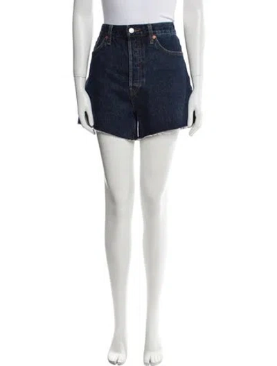 Pre-owned Re/done Mini Shorts W/ Tags In Blue