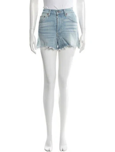 Pre-owned Re/done Mini Shorts W/ Tags In Blue