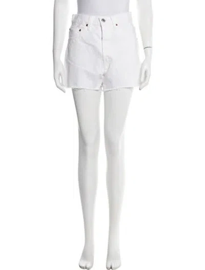 Pre-owned Re/done Mini Shorts W/ Tags In White