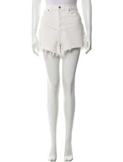 Pre-owned Re/done Mini Shorts In White