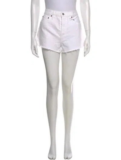 Pre-owned Re/done Mini Shorts In White