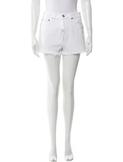 Pre-owned Re/done Mini Shorts In White
