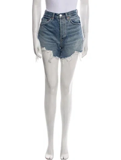 Pre-owned Re/done Mini Shorts In White
