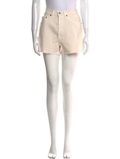 Pre-owned Re/done Mini Shorts In White