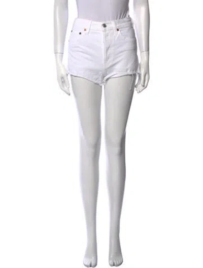 Pre-owned Re/done Mini Shorts In White