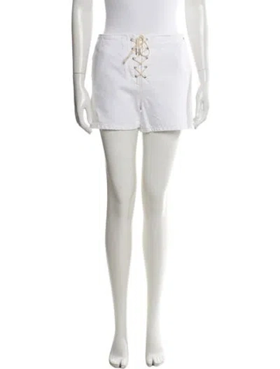 Pre-owned Re/done Mini Shorts In White