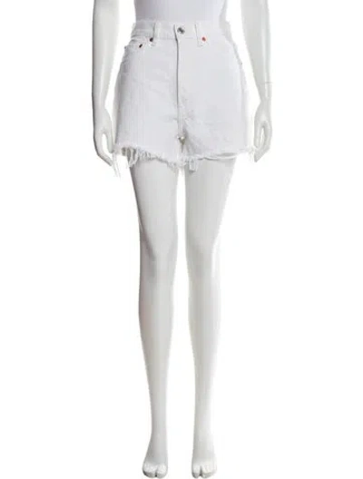 Pre-owned Re/done Mini Shorts In White