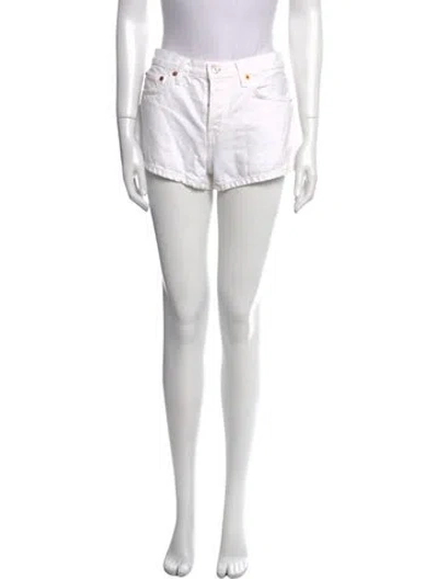Pre-owned Re/done Mini Shorts In White