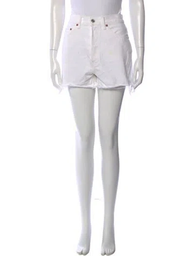 Pre-owned Re/done Mini Shorts In White