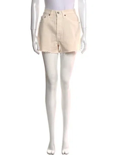 Pre-owned Re/done Mini Shorts In White