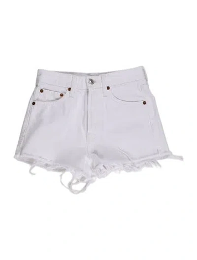 Pre-owned Re/done Mini Shorts In White