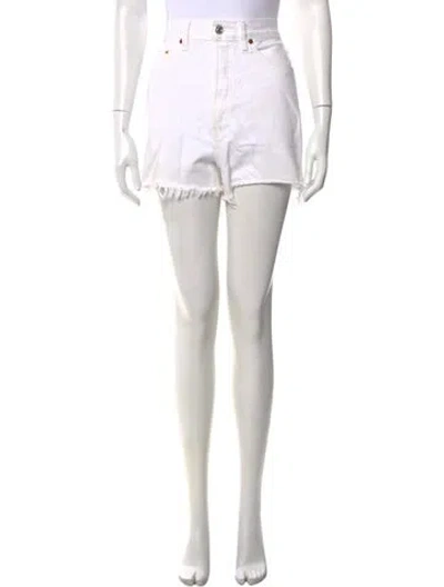 Pre-owned Re/done Mini Shorts In White