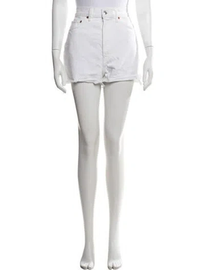 Pre-owned Re/done Mini Shorts In White
