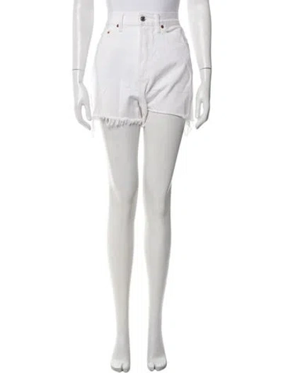 Pre-owned Re/done Mini Shorts In White