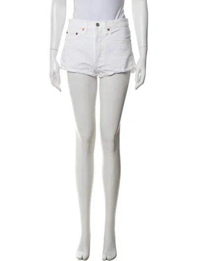 Pre-owned Re/done Mini Shorts In White
