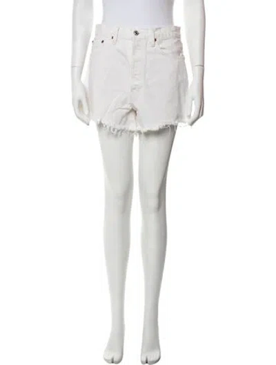 Pre-owned Re/done Mini Shorts In White