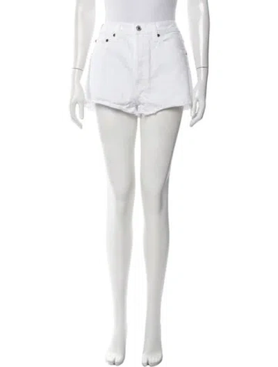Pre-owned Re/done Mini Shorts In White