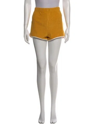 Pre-owned Re/done Mini Shorts In Yellow