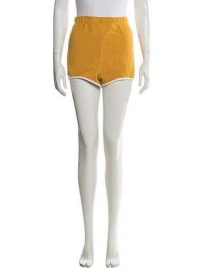 Pre-owned Re/done Mini Shorts In Yellow