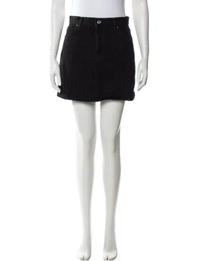 Pre-owned Re/done Mini Skirt In Black