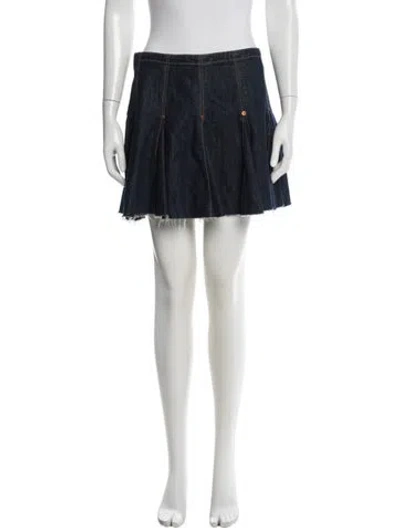 Pre-owned Re/done Mini Skirt In Black
