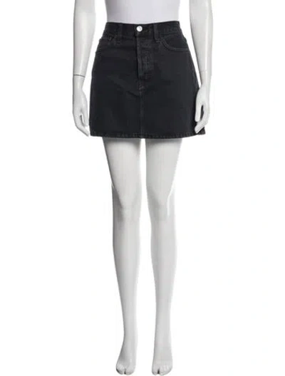 Pre-owned Re/done Mini Skirt In Black