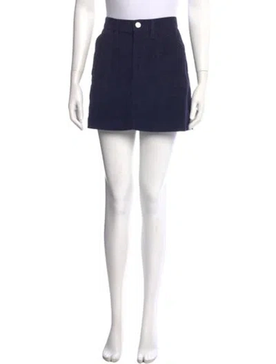 Pre-owned Re/done Mini Skirt In Blue