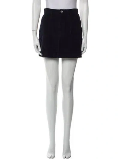 Pre-owned Re/done Mini Skirt In Blue