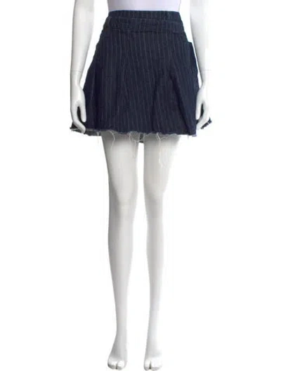 Pre-owned Re/done Mini Skirt In Blue