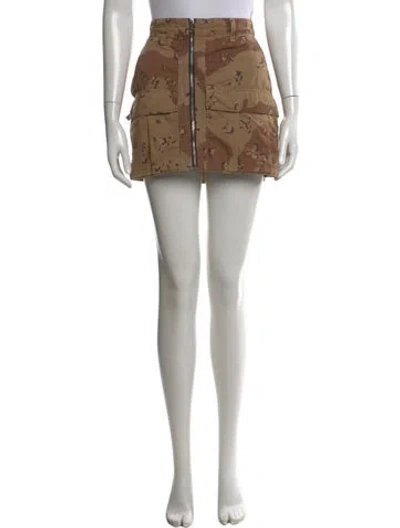 Pre-owned Re/done Mini Skirt In Brown
