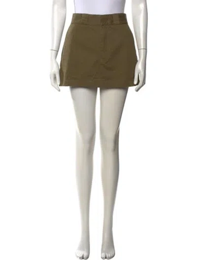 Pre-owned Re/done Mini Skirt In Green