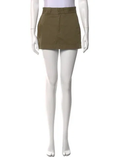 Pre-owned Re/done Mini Skirt W/ Tags In Green