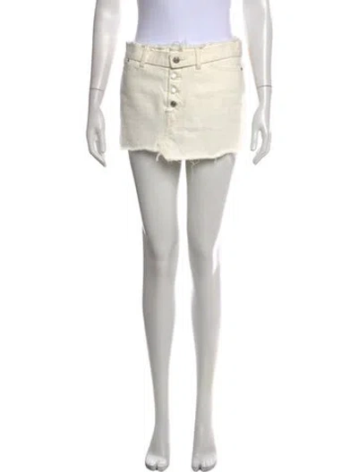 Pre-owned Re/done Mini Skirt In White