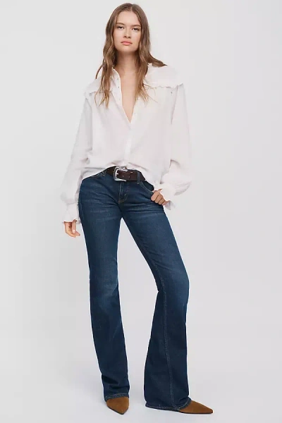 Re/done Mirco Low Rise Bootcut Jeans In Blue