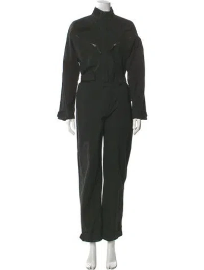 Pre-owned Re/done Mock Neck Jumpsuit In Black