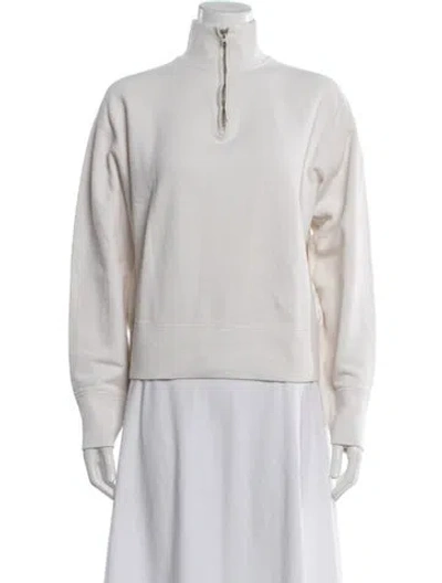 Pre-owned Re/done Mock Neck Long Sleeve Sweatshirt In Neutral