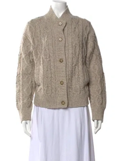 Pre-owned Re/done Mock Neck Sweater In Neutrals