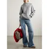Re/done Modern Hoodie Dan Tana House In Heather Grey In Blue
