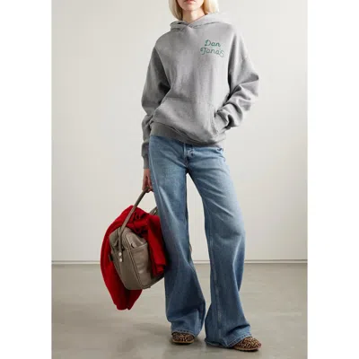Re/done Modern Hoodie Dan Tana House In Heather Grey