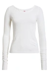 Re/done Monroe Ballet Long Sleeve Tee In White