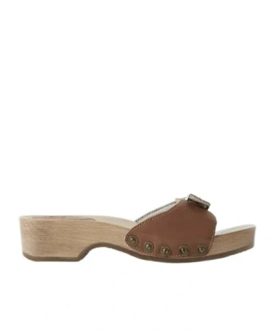 Re/done Net Sustain  Scholl Buckled Leather Clogs In Multi